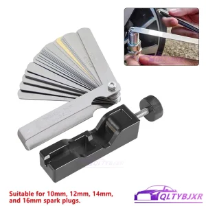 Spark Plug Gap Tool Compatible w/10mm 12mm 14mm 16mm Spark Plugs Universal Black